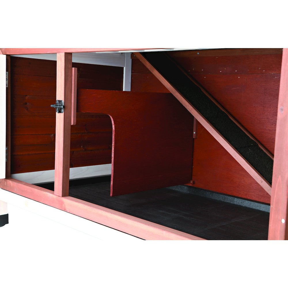 Natura Double Weatherproof Outdoor 2-Story Wooden Small Animal Hutch