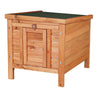 Outdoor Wooden Small Animal Home with Hinged Roof, Raised Floor for Rabbits