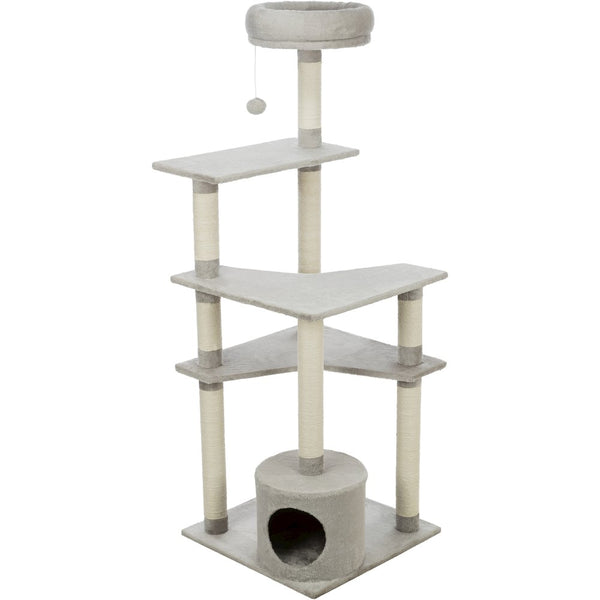 Seli Plush 4-Level 59" Cat Tree with Sisal Scratching Posts, Condo & Cat Toy