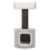 Fonda XXL Sisal & Plush 2-Level 39" Cat Tree with Scratching Post & Condo, Gray
