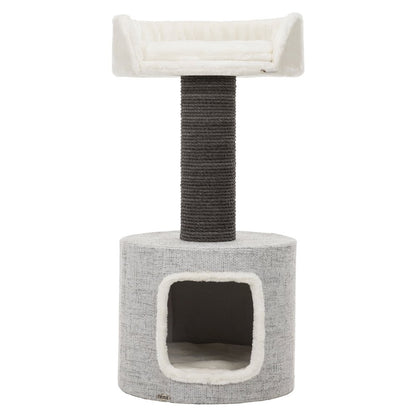 Fonda XXL Sisal & Plush 2-Level 39" Cat Tree with Scratching Post & Condo, Gray