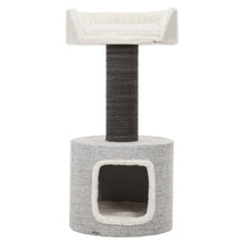 Fonda XXL Sisal & Plush 2-Level 39" Cat Tree with Scratching Post & Condo, Gray