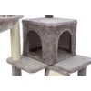 Pepito Plush & Sisal 2-Level 39.4" Cat Tree with Scratching Posts & Condo, Gray