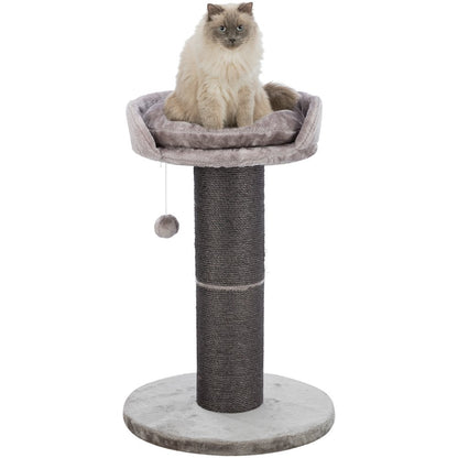 Pepino Sisal 35" Scratching Post with Plush Platform Bed and Dangling Cat Toy