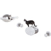 Multi-Level Wall Mounted Cat Perch and Lounge Set with Condo & Hammock, 4 Piece