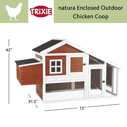 Weatherproof Wooded Backyard Chicken Coop, 2 Nesting Box Auburn