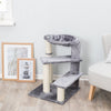 Baza Senior Plush & Sisal 27.6" Cat Tree Scratching Posts Hammock & Steps, Gray