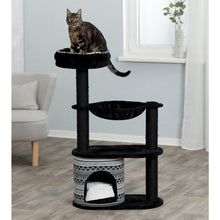 Giada Plush & Sisal 4-Level 44" Cat Tree with Scratching Posts, Condo & Hammock