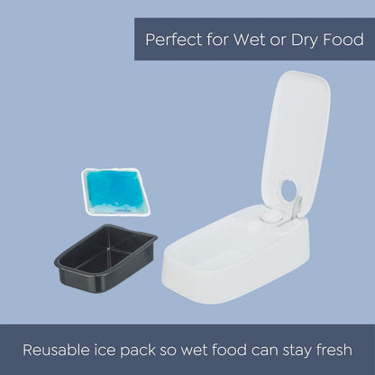 TX1 Automatic Food Dispenser, Single Serving, 48-Hour Timer, Battery Operated