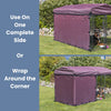 Dog Kennel Sunshade, All Weather Side Panel, Fits 8x4x4.5-FT Kennel, Burgundy