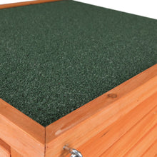 Outdoor Wooden Small Animal Home with Hinged Roof, Raised Floor for Rabbits