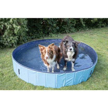 63" Outdoor Splash Pool for Dogs, Foldable Playpen, Bathtub, Blue, XX-Large