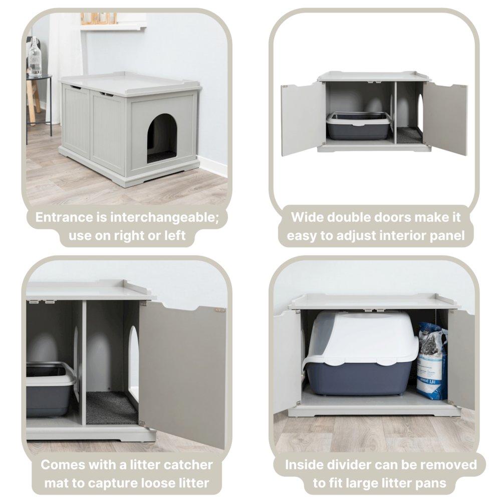 XL Cat Litter Box Enclosure Hidden Litter Indoor Cat Furniture Pet Home