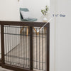 Adjustable Wooden Freestanding Pet Gate, 24" Tall Step Over, Expands to 42.5"