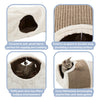 Sisal & Plush 1-Level 11.8" Cat Condos with Scratching Surface, Tunnel & Cat Toy