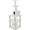 Abby Plush 4-Level 63.5" Cat Tree with Sisal Scratching Posts Condo & Cat Toy