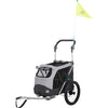 Quick-Fold Dog Bike Trailer, Carrier for Small Dogs up to 48 lbs, Gray
