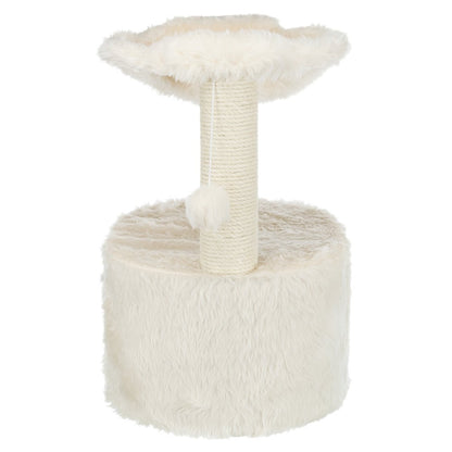 Baza Grande Plush & Sisal 24" Cat Tree, Cat Condo and Hammock, Cat Toy, Cream