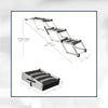 Heavy Duty Foldable 3 Step Pet Stairs, Lightweight Aluminum, Portable Pet Steps