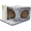 Valencia Plush & Sisal 3-Level 28" Cat Tree with Scratching Posts & Condo, Gray