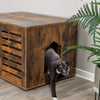 XL Farmhouse Litter Box Enclosure, Hidden Litter Box Cabinet or End Table