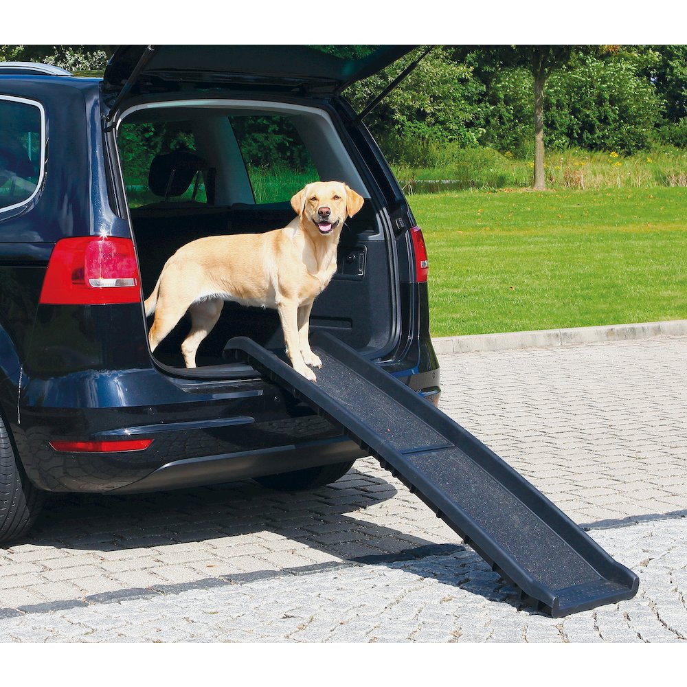Foldable Non-Slip 62" Long Plastic Pet Ramp, Black, 200 lb Limit