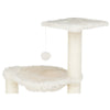 Baza Plush & Jute 52" Cat Tower Scratching Posts Condo Perch Hammock Cat Toy