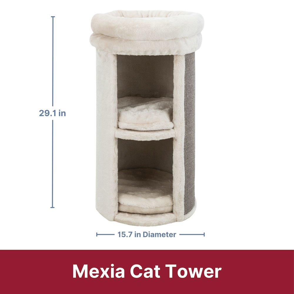 Mexia Plush & Sisal 2-Story 39" Cat Condo Tower with Removable Cushions