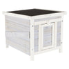 Cat's Condo Wooden Cat House, Weatherproof Small Outdoor Cat House