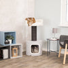 Fonda XXL Sisal & Plush 2-Level 39" Cat Tree with Scratching Post & Condo, Gray