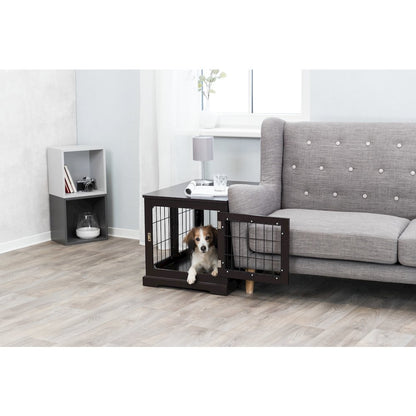 29.5" Dog Crate, Wooden Indoor Kennel Furniture for Small Dogs Up to 25 lb