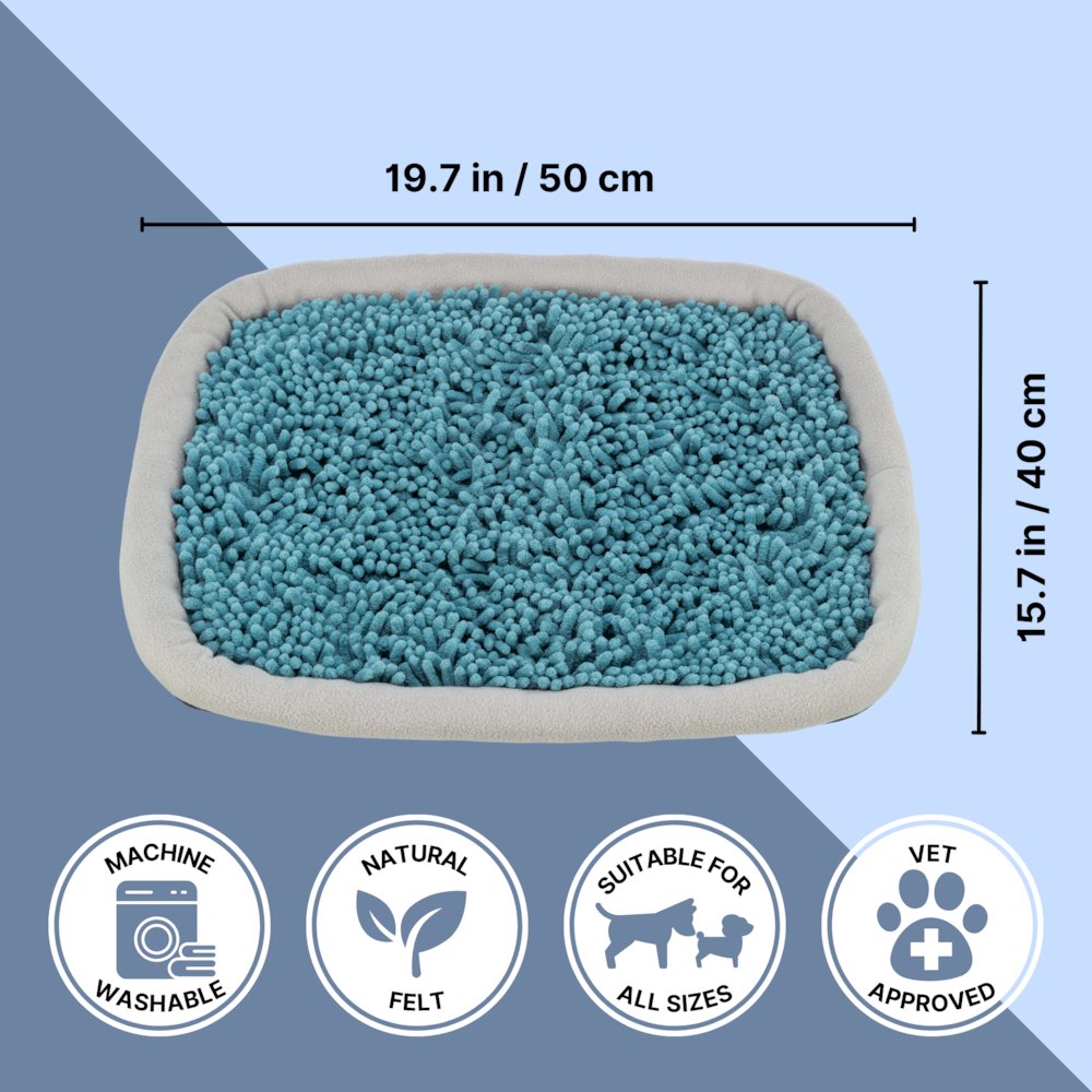 Snuffle & Seek Plate, Sniff Mat, Slow Feeder, Level 1 Enrichment Puzzle