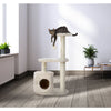 Casta Plush & Sisal 3-Level 37.4" Cat Tree with Scratching Posts & Condo, Cream