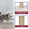 Mica Sisal 18" Cat Scratching Post with Plush Platform, Light Gray-Greige