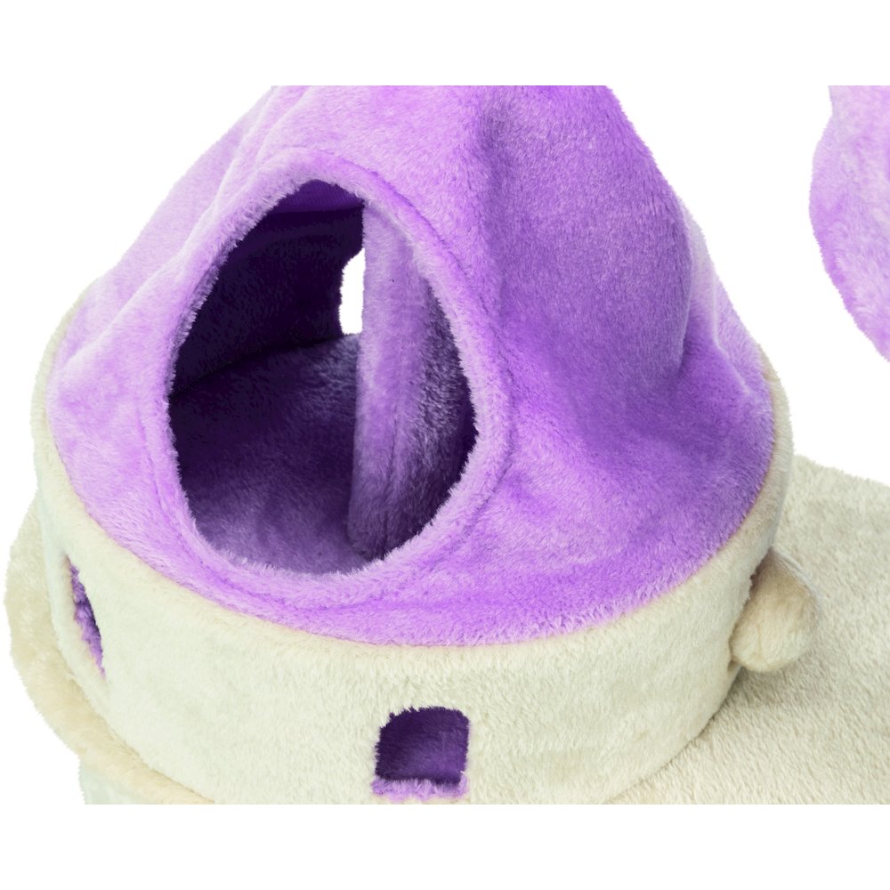 My Kitty Castle Plush 35.5" Cat Tree, Sisal Scratching Posts, Rustling Fabric