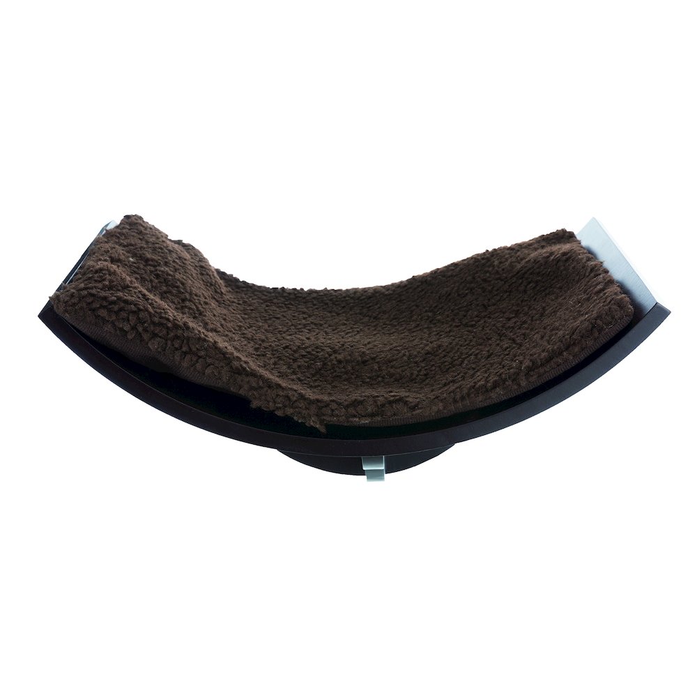 Lorena Space Saving Wall Mounted Cat Perch with Soft Cushion, Brown