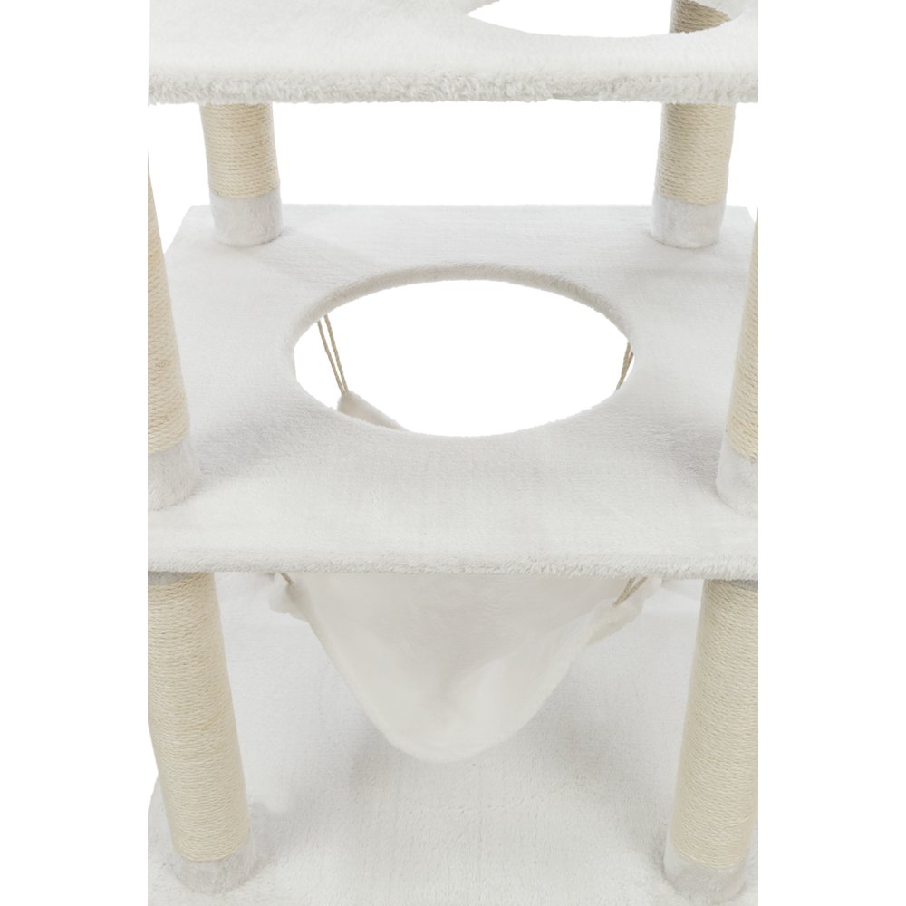 Abby Plush 4-Level 63.5" Cat Tree with Sisal Scratching Posts Condo & Cat Toy