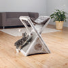 Miguel Fold & Store Plush & Sisal 25.5" Cat Tree, Hammock, Condo, Scratcher