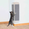 Wall Mount Sisal Scratching Board for Corners, Vertical Cat Scratcher, Gray