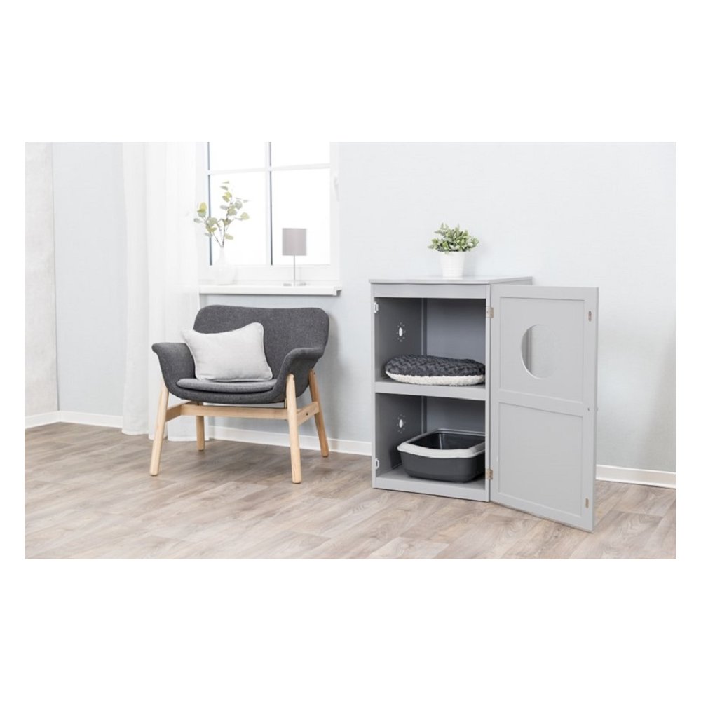 2-Story Cat Litter Box Enclosure Hidden Litter Indoor Cat Furniture Accent Table