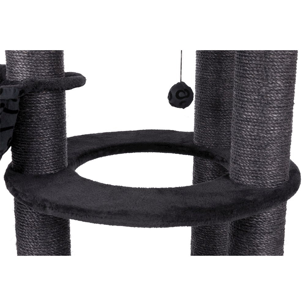 Filippo 4-Level 45" Cat Tree, Sisal Scratching Post, Plush Condo-Hammock