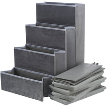 4-Step Foldable Velour Pet Stairs with Storage, Gray