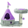 My Kitty Castle Plush 35.5" Cat Tree, Sisal Scratching Posts, Rustling Fabric