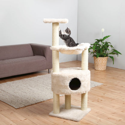 Baza Plush & Jute 52" Cat Tower Scratching Posts Condo Perch Hammock Cat Toy