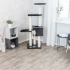 Alicante Plush & Sisal 3-Level 56" Cat Tree with Scratching Posts & Condo, Gray