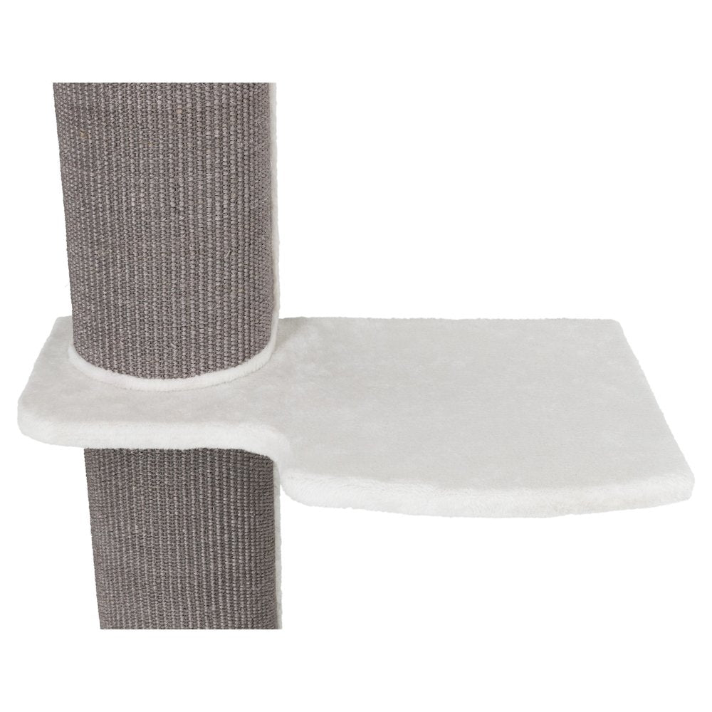 Acadia Plush & Sisal 3-Level 63" Cat Tree, Scratching Posts, Wall Brackets, Gray