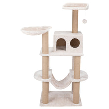 Federico Plush & Sisal 4-Level 56" Cat Tree Scratching Posts Condo Hammock