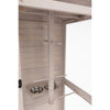 Large 66.5" Indoor-Outdoor Wooden Birdcage with 3 Front Doors & 2 Perches, Gray