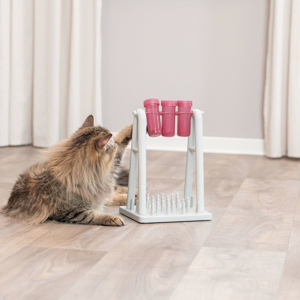 Mad Scientist Turn Around Strategy Game Cat Puzzle Toy, Treat Dispenser