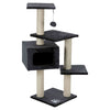Palamos Plush & Sisal 4-Level 43" Cat Tree with Scratching Posts & Condo, Gray